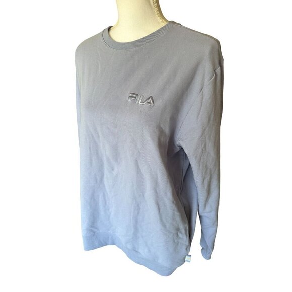 Fila Women's Purple Impression Sweatshirt XXL Long Sleeve Crew Neck Side Pockets - Picture 2 of 11